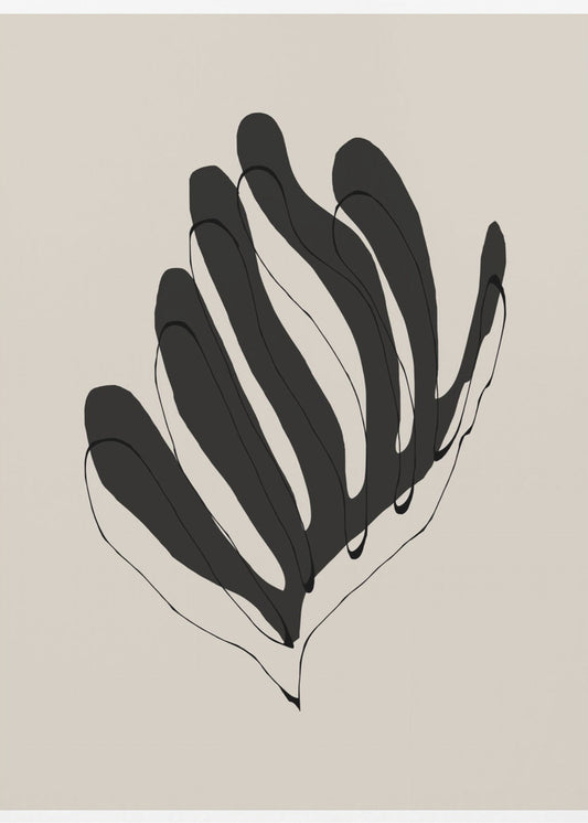 Abstrakte Blattlinien | Poster