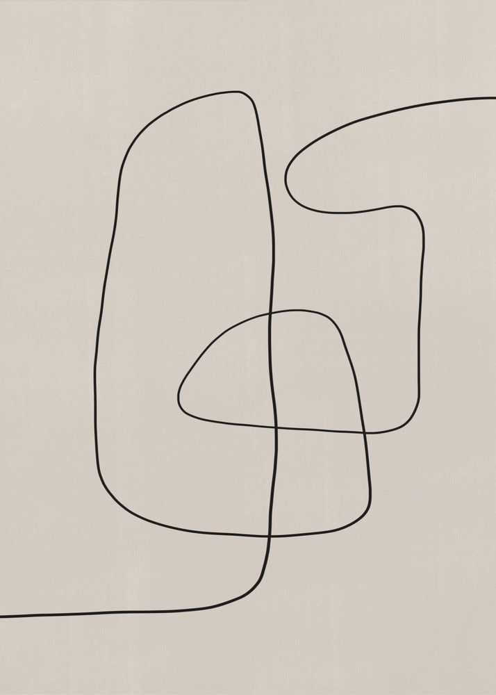 Geschwungener Linientanz | Poster
