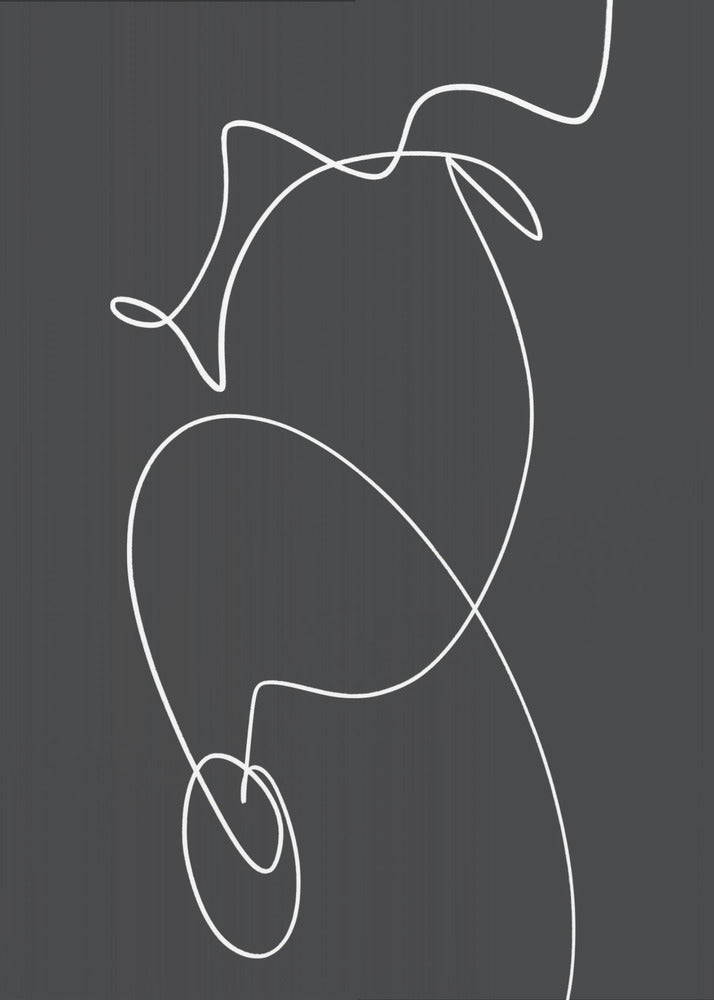 Weiße Kringel auf dunklem Hintergrund | Poster