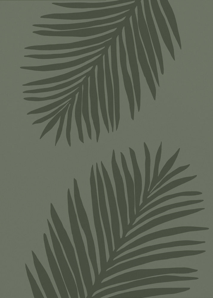 PALM LEAF 05 ALL GREEN | Canvas
