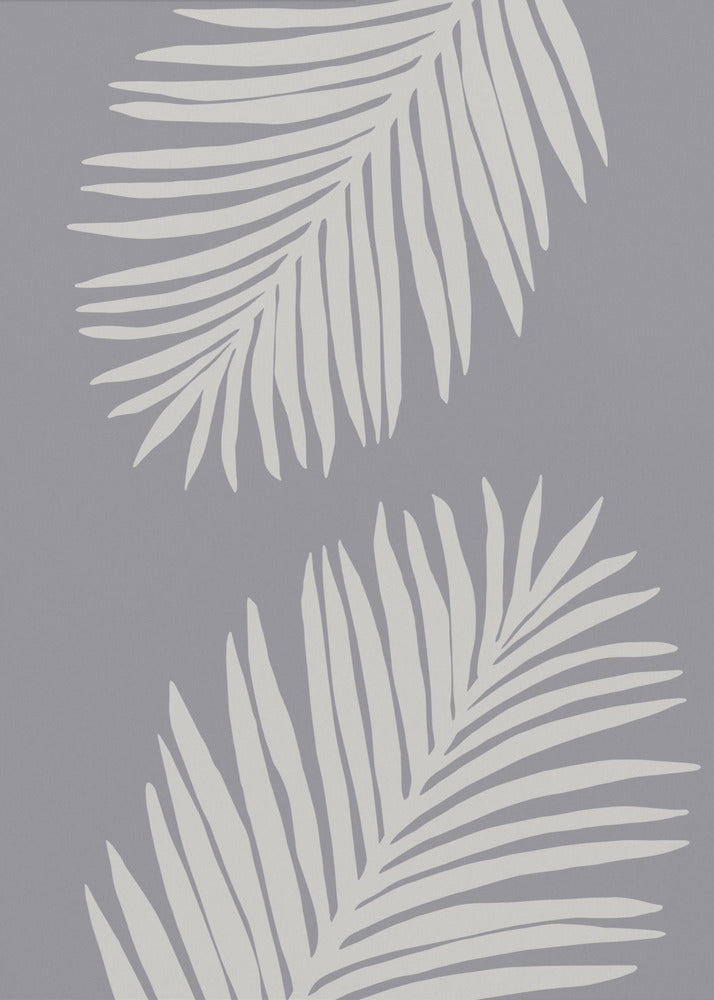 PALM LEAF 03 MEDIUM GRAY | Canvas