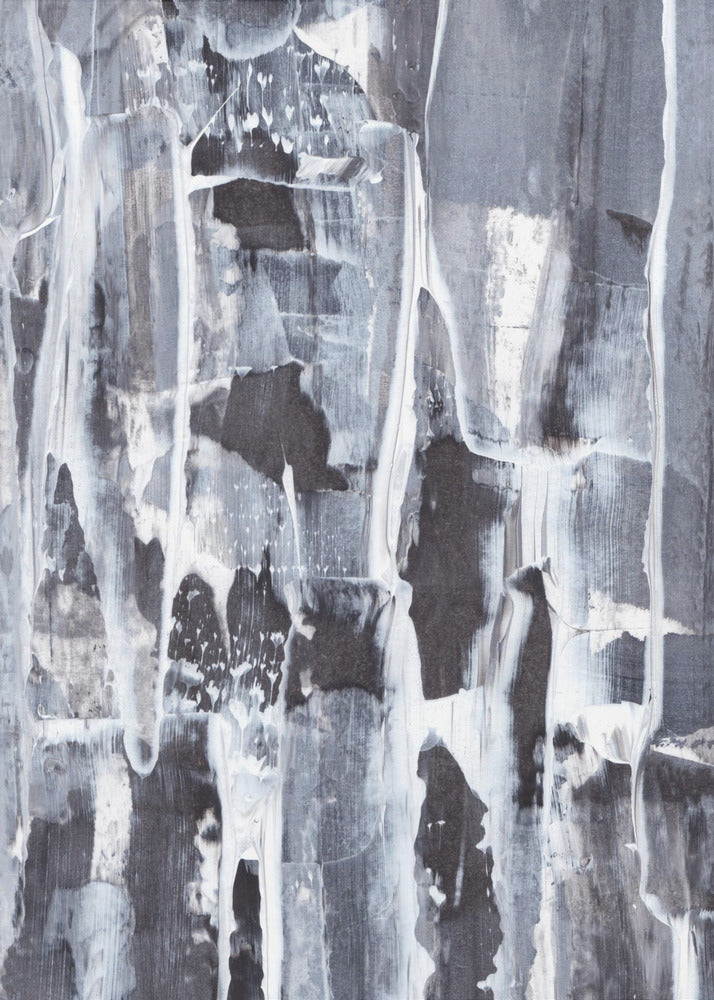 Strukturierte Schichten aus Grau und Weiß | Poster