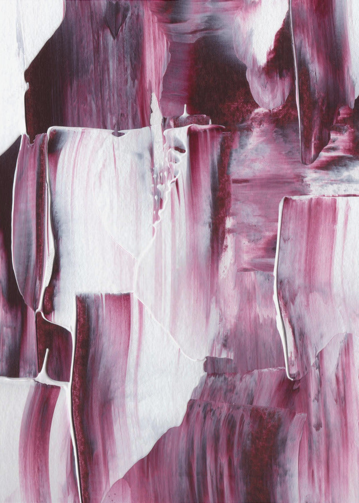 Crimson Brushstrokes | Poster