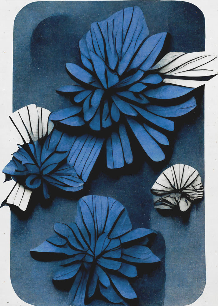 Blaue Blütentiefe | Leinwand