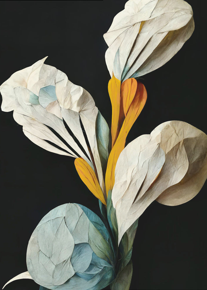 Blumenstrauß aus Papierblütenblättern | Poster