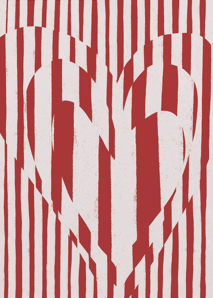 Herz in Streifen | Poster