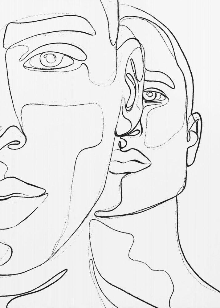 Ineinander verschlungene Gesichter | Poster