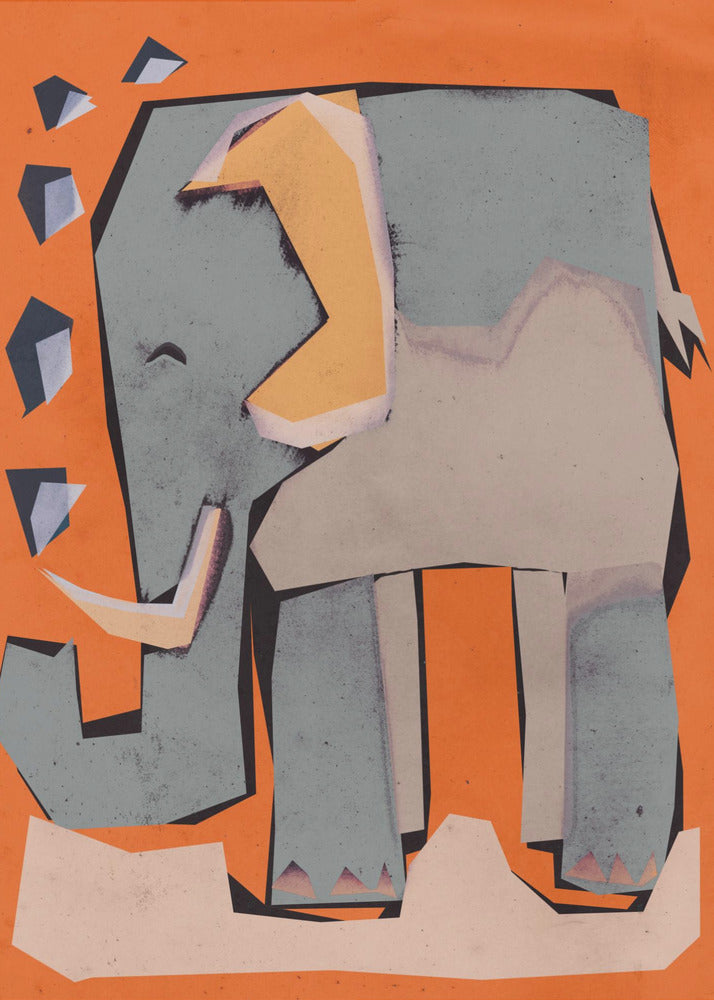 Geometric Elephant | Canvas