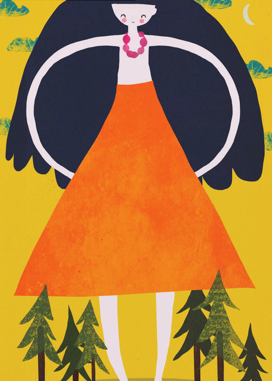 Riesin im Wald | Leinwand