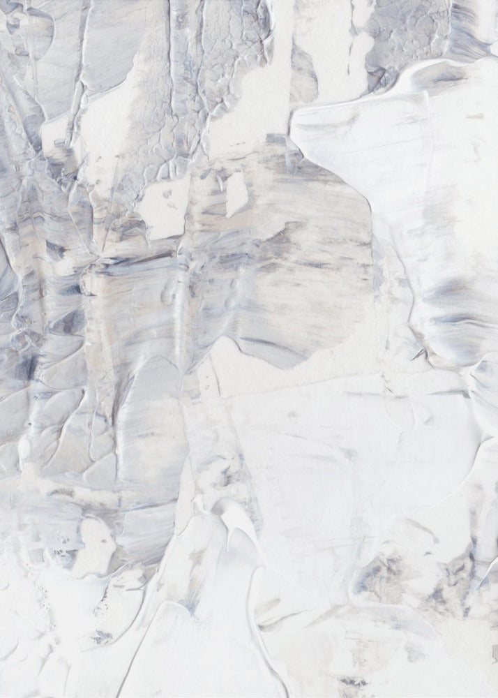 White and Gray Brushstrokes | Canvas