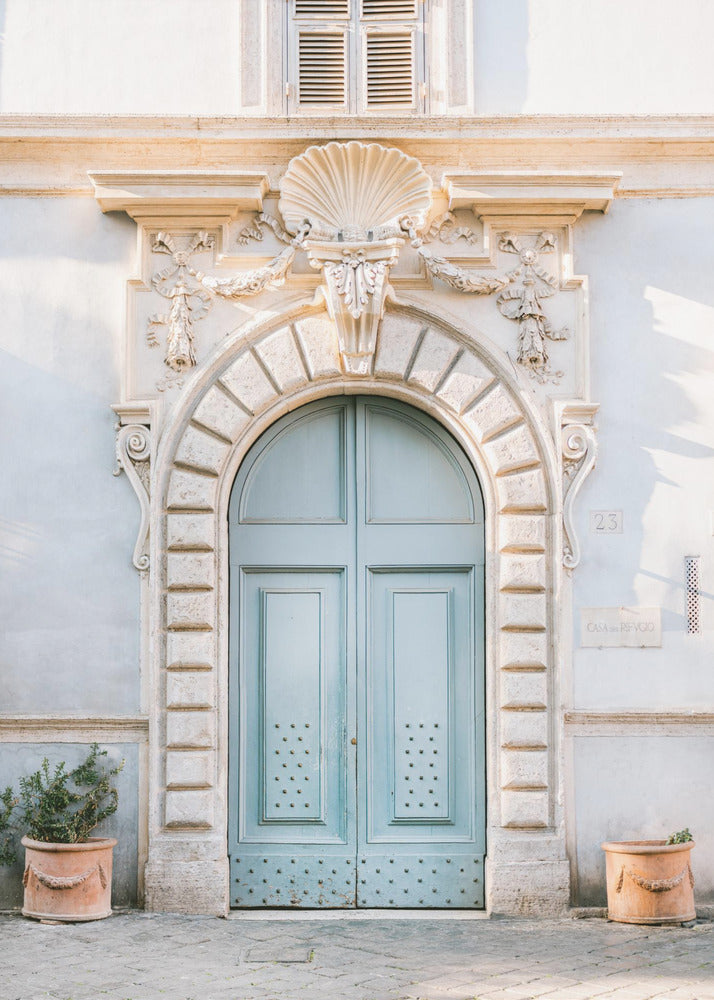 Blautöne von Rom – Italien Reisefotografie | Leinwand