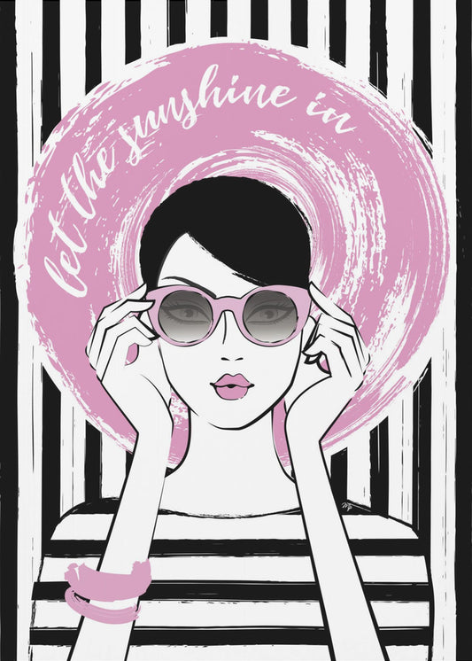 Rosa Sonnenbrille Vibe | Leinwand