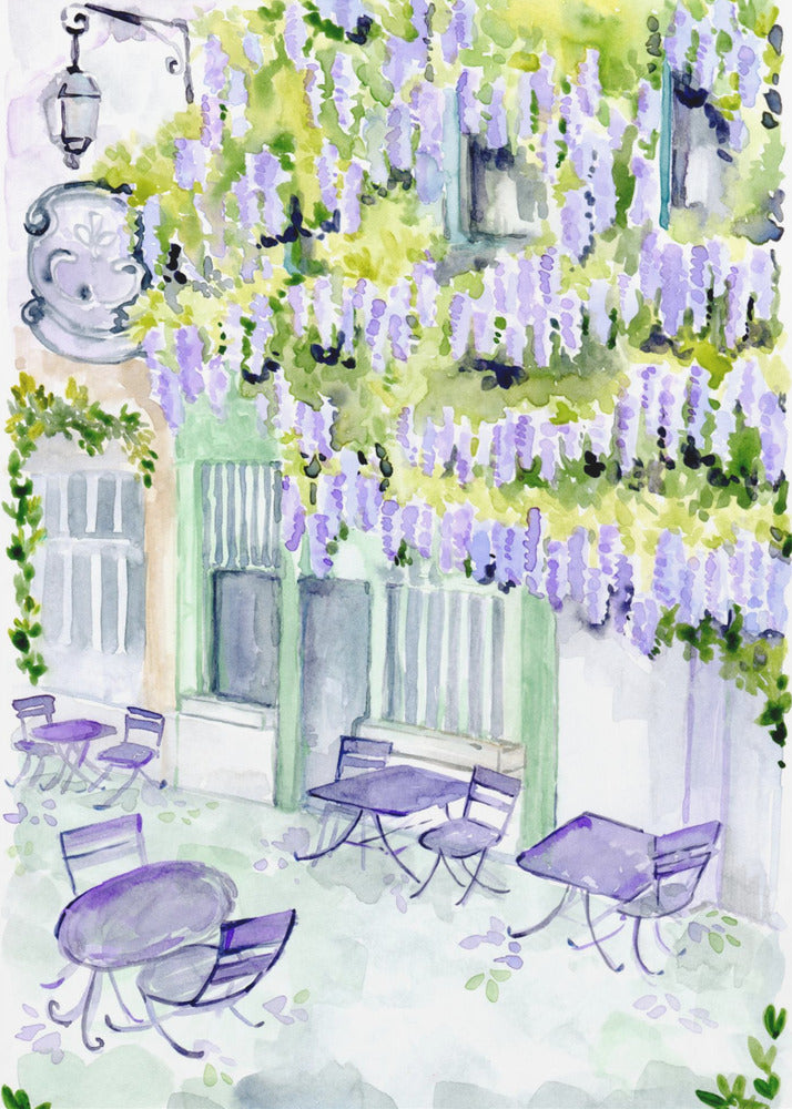 Naives Pariser Café | Leinwand