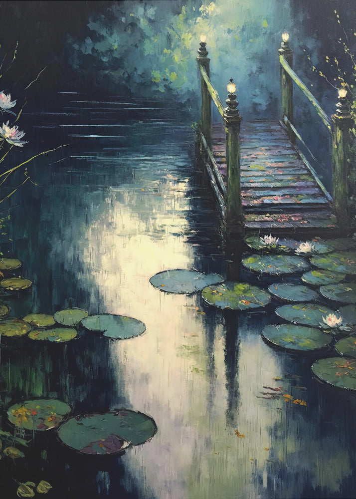 Dämmerungsbrücke | Leinwand