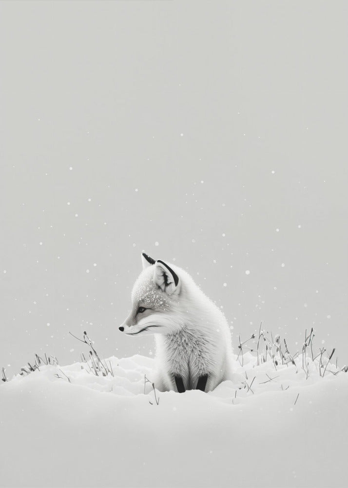 Blick des Winterfuchses | Poster