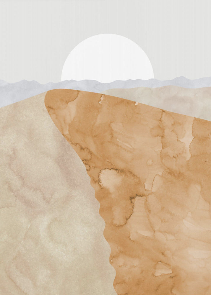Sanddüne und Mond | Leinwand