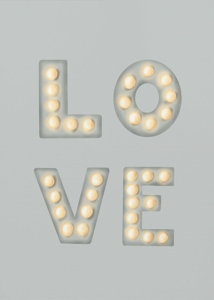LOVE Leuchtbuchstaben Grün | Leinwand