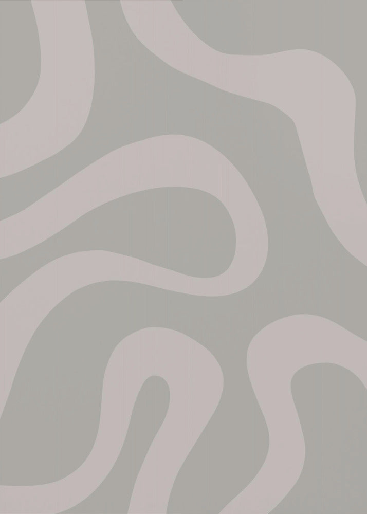Weiße Linien auf gedämpftem grauem Hintergrund | Poster