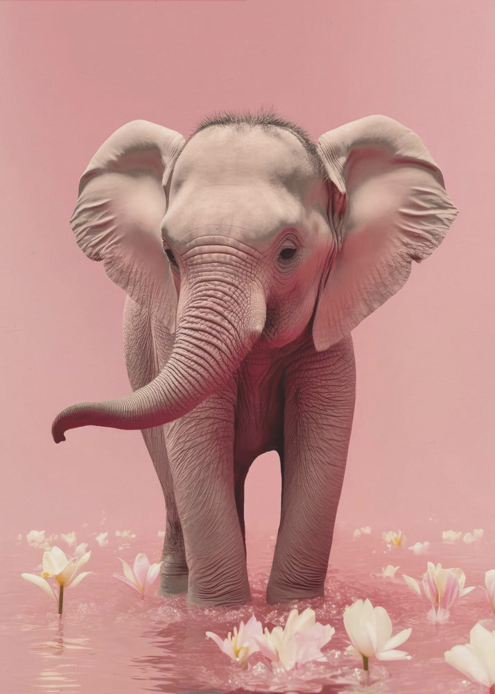 Elephant in Blossoms | Canvas