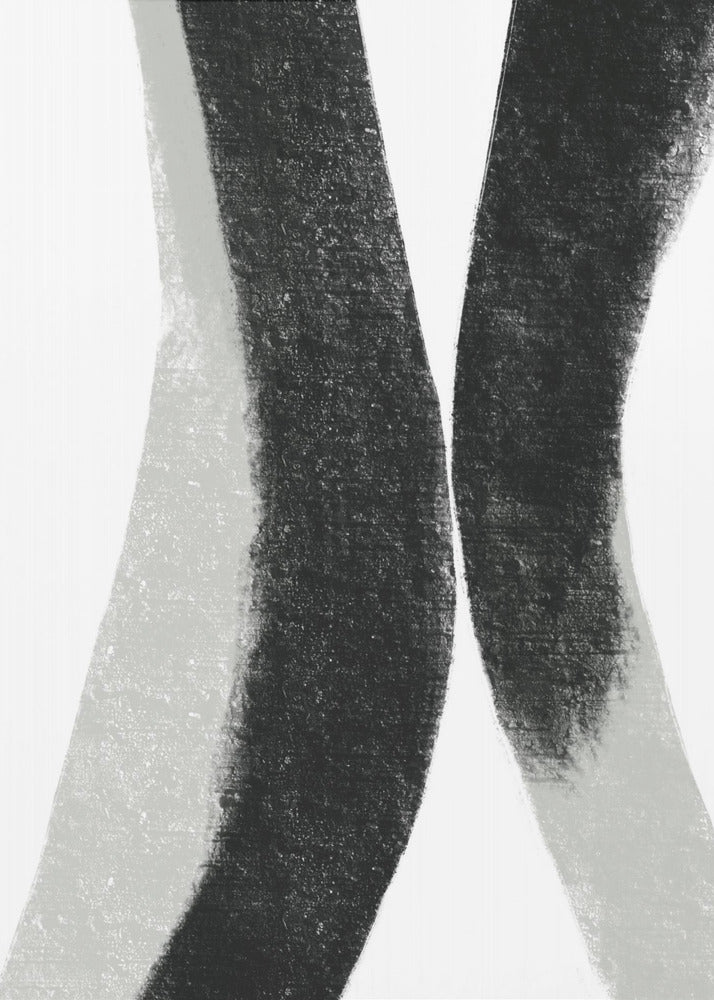 Black And Grey Strokes On A White Background | Canvas