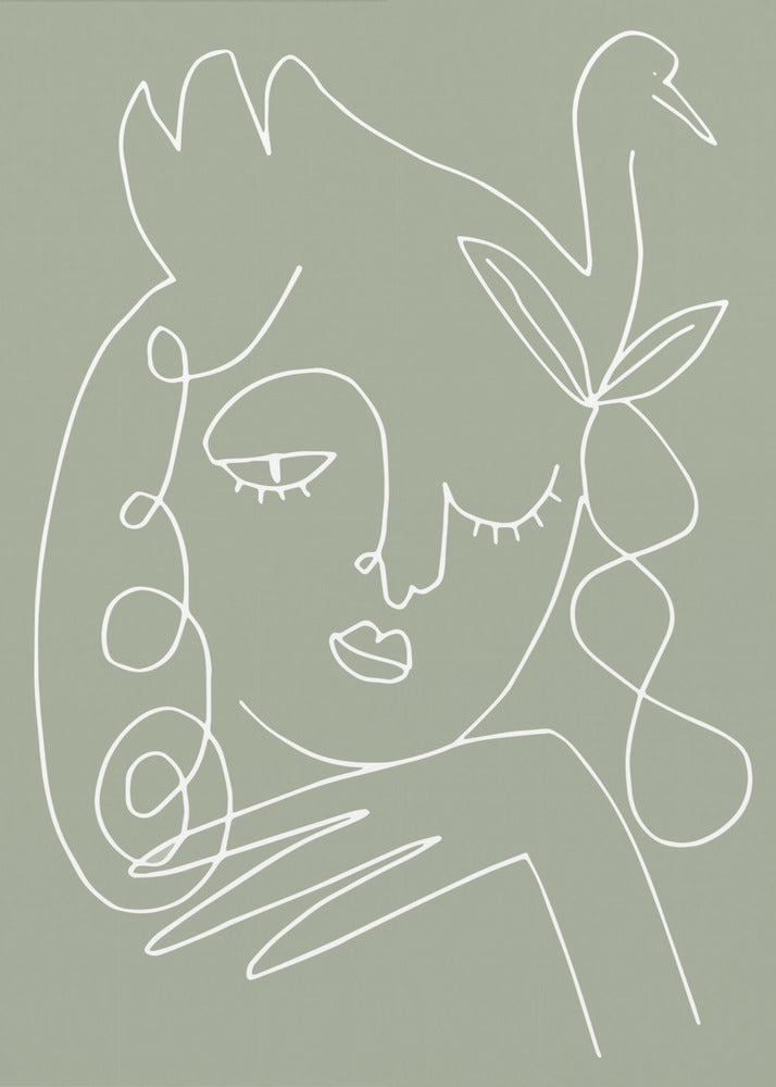 Frau Grün | Leinwand