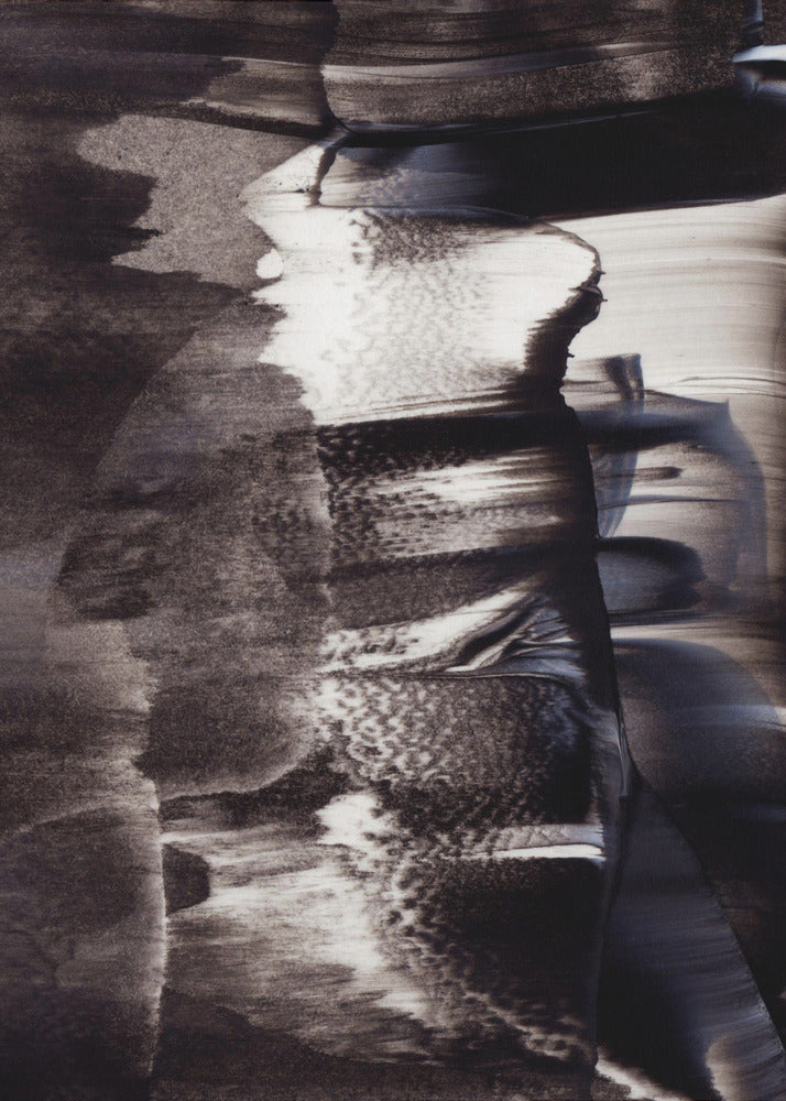 Monochrome Texturen und fließende Pinselstriche | Leinwand
