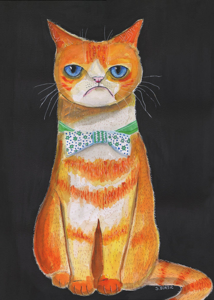 Traurige Katze | Leinwand