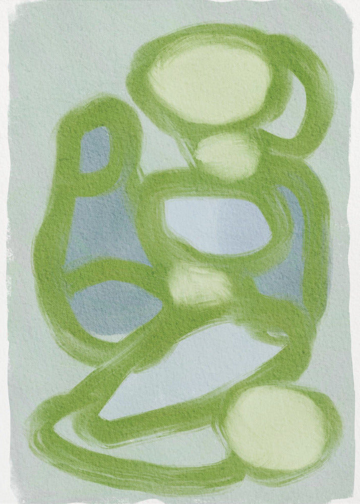 Grüne Kreise 2 | Leinwand