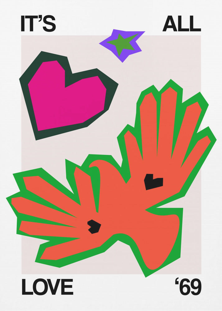 It's All Love '69 Bird Orange | Canvas