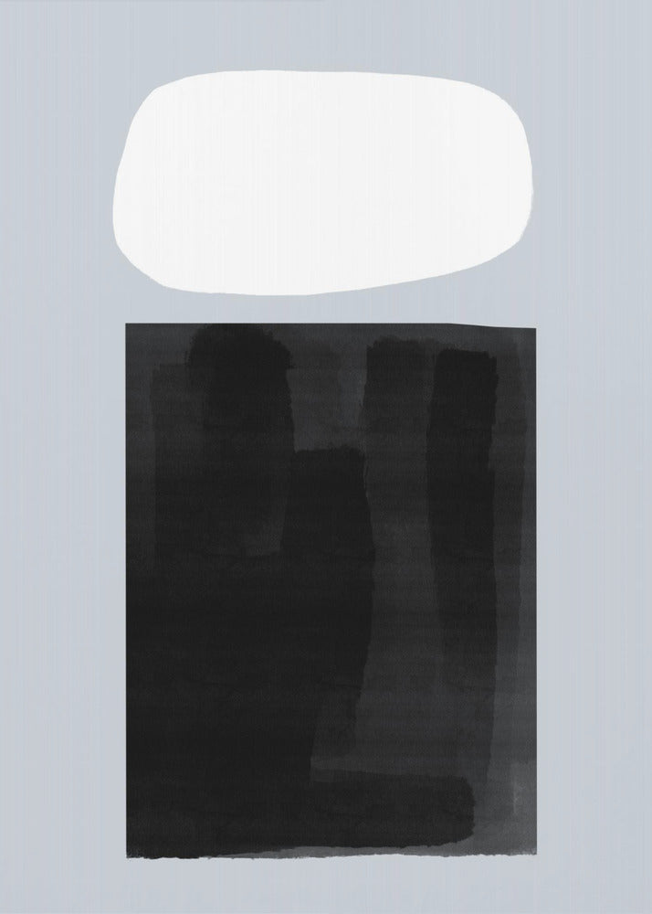 Black Rectangle Beneath A White Oval | Poster