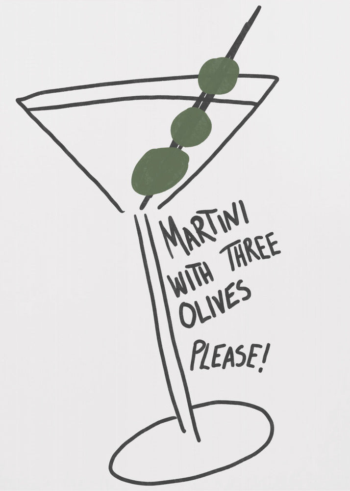 Oliven-Trio-Martini | Leinwand