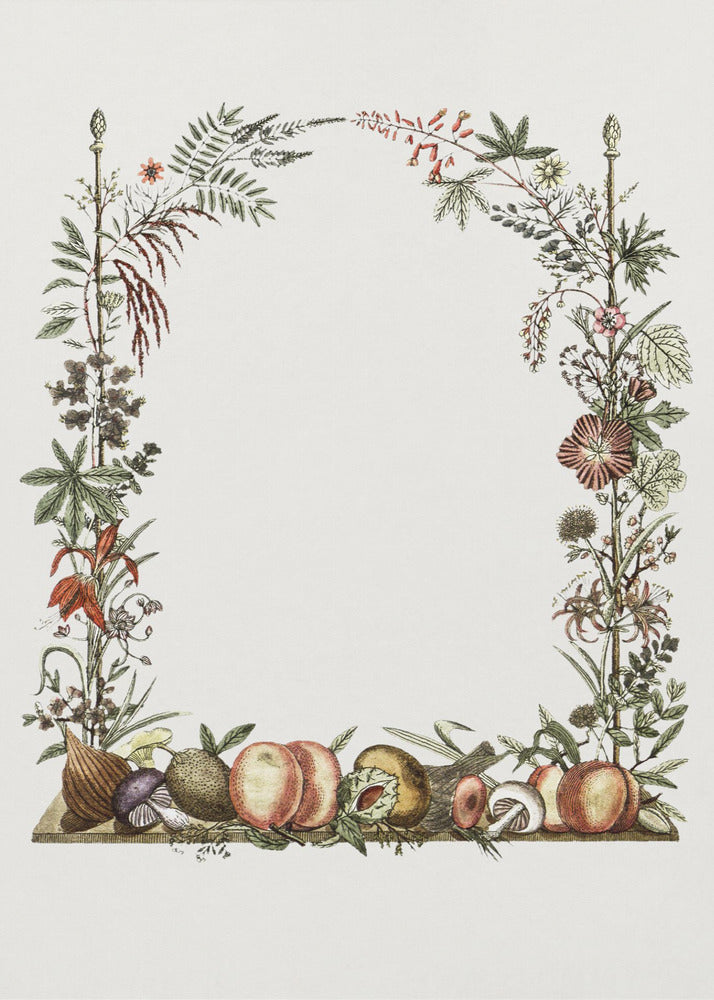 Handgezeichneter botanischer Rahmen | Leinwand