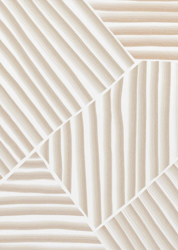 Beige Line Art | Leinwand