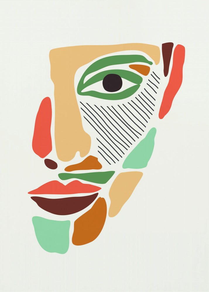 Farbige abstrakte Gesichter #2 | Poster