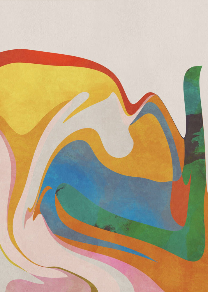Organic Bauhaus Waved | Canvas