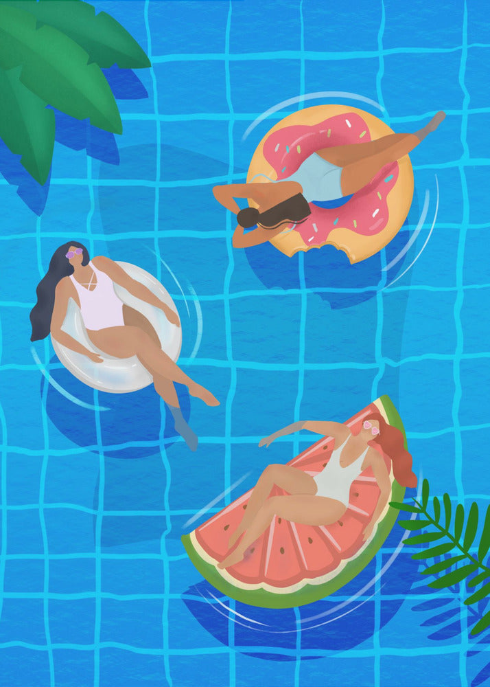 Pool Damen | Leinwand