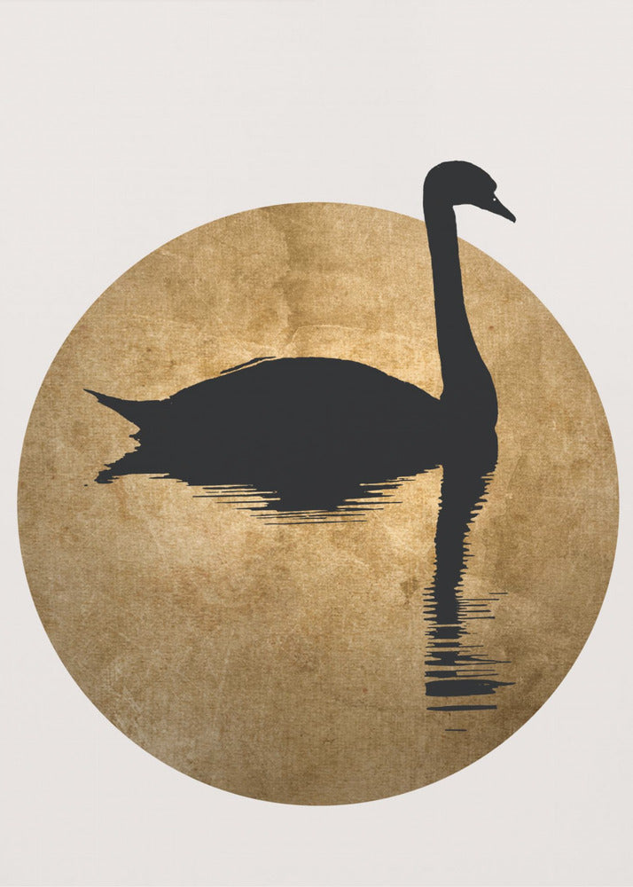 Der Schwan Gold | Leinwand