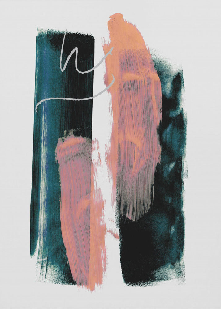 Abstrakte Pinselstriche 3x A1 | Poster