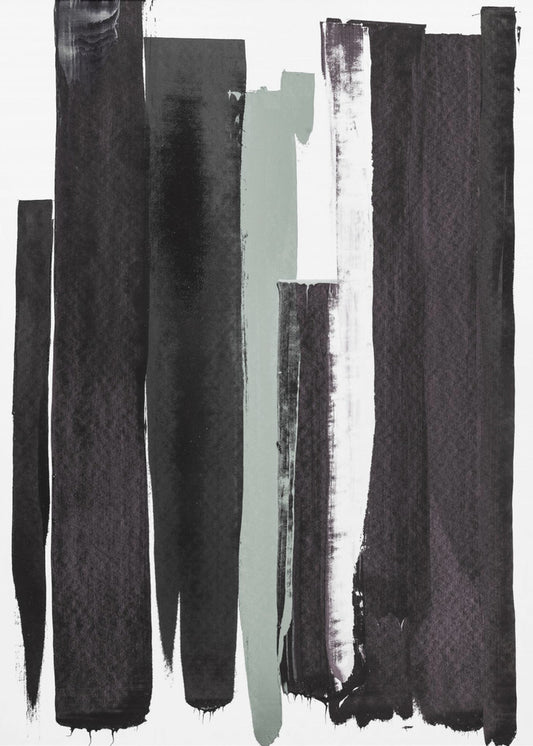 Monochrome Striche | Leinwand