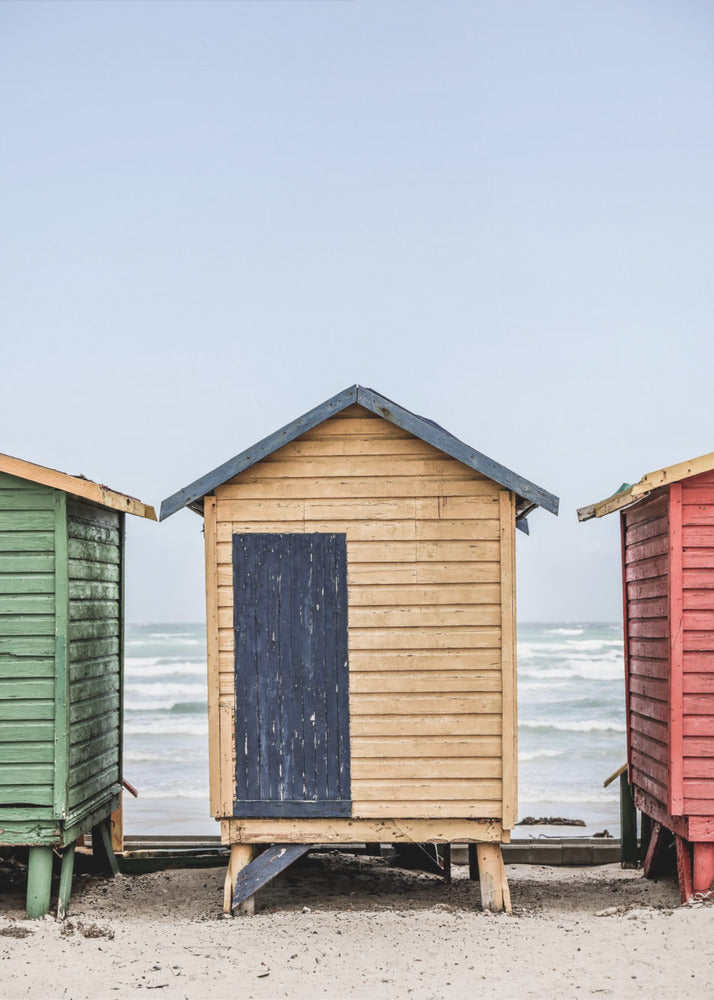 Bunte Strandhütten | Leinwand