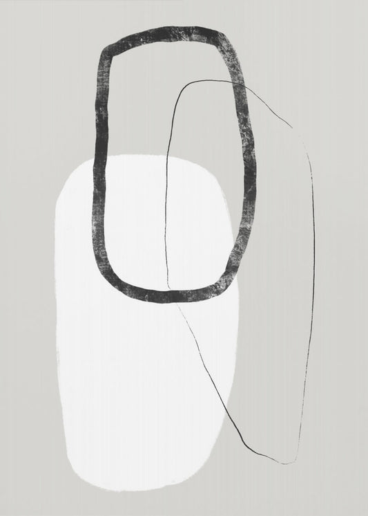 Simple Black and White Geometric Shapes | Poster