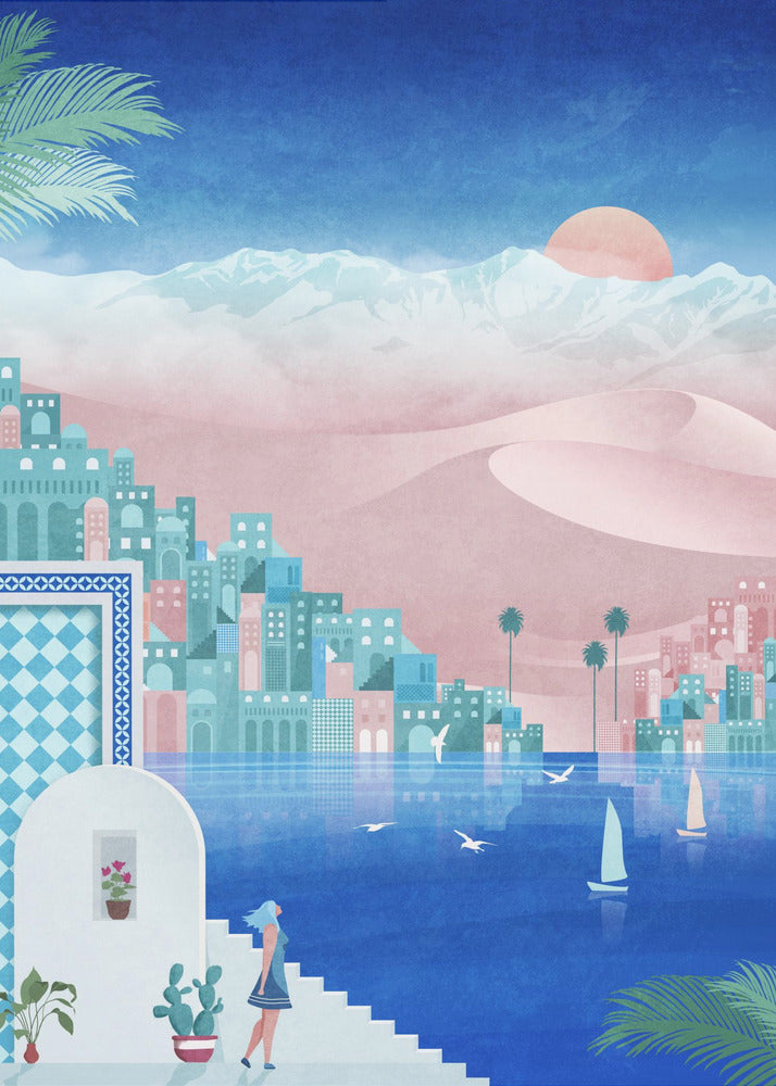 Dreamy Oasis Scene | Canvas