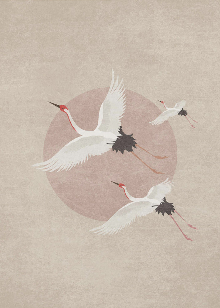 Kraniche im Flug | Poster