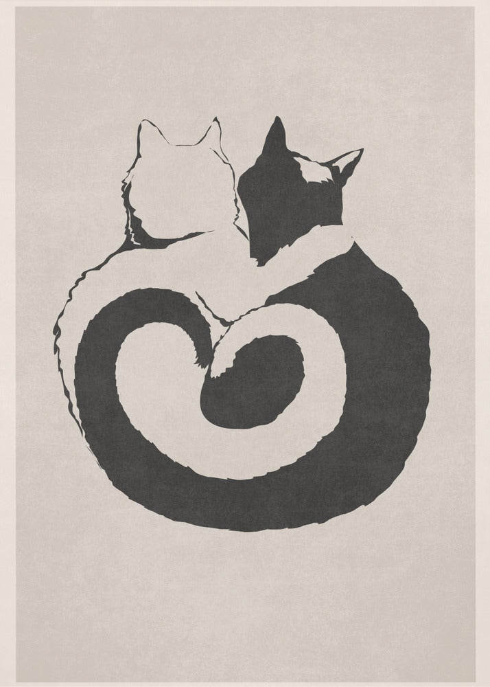 Katzenartiges Yin Yang | Poster