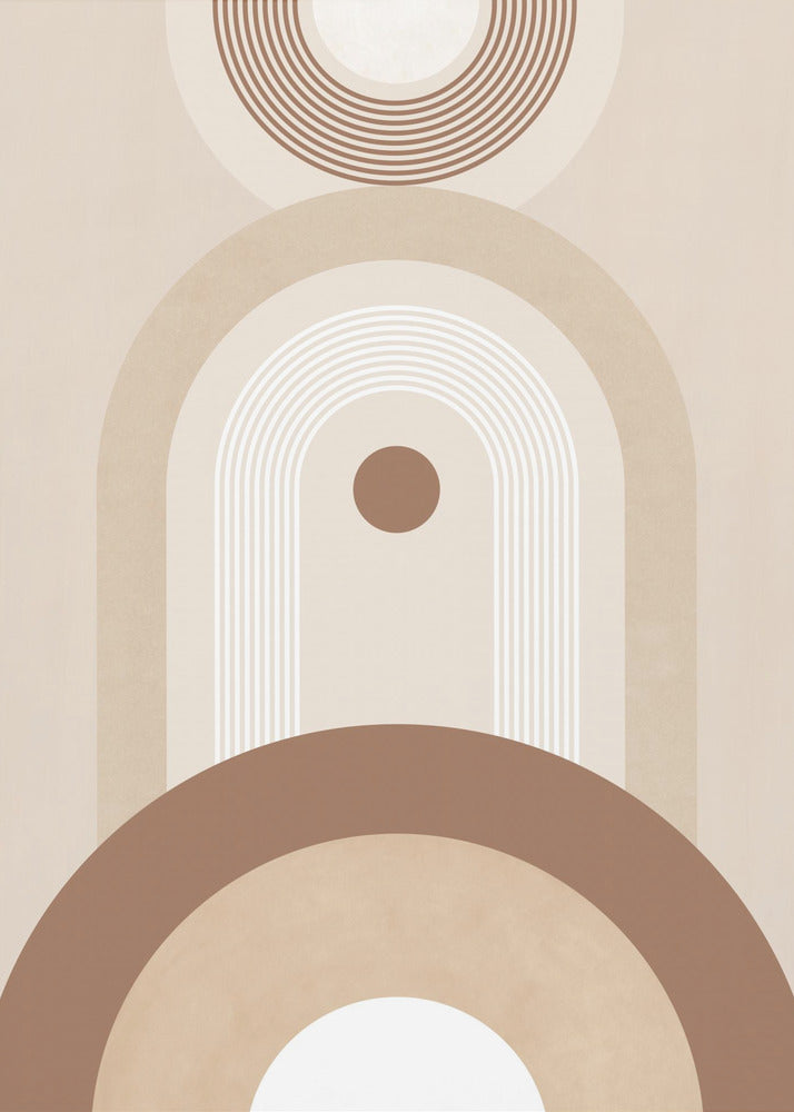 Beige Mid Century Poster | Canvas