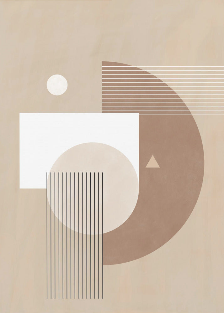 Neutral Semicircles Poster | Canvas