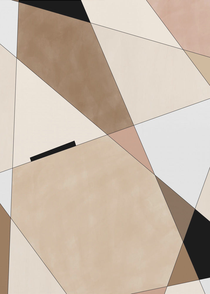 Geometrische Beige Kunst | Leinwand