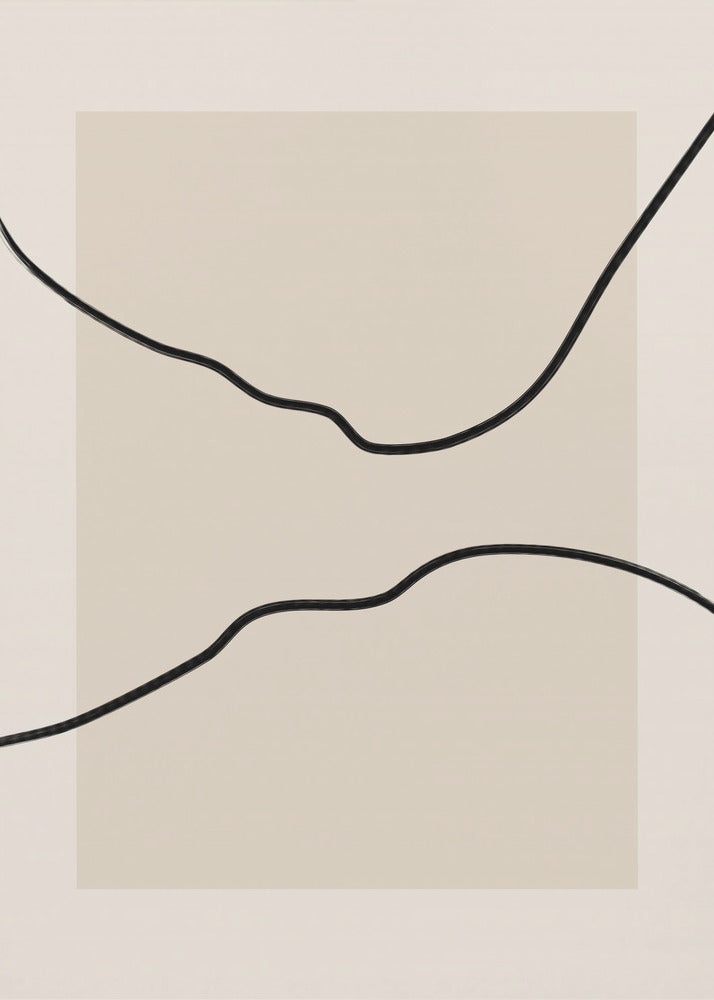 Weiche abstrakte Linien Kunst | Leinwand