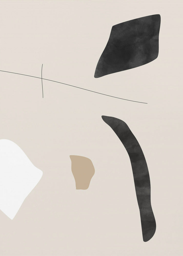 Poster mit grafischen Formen und Linien | Leinwand