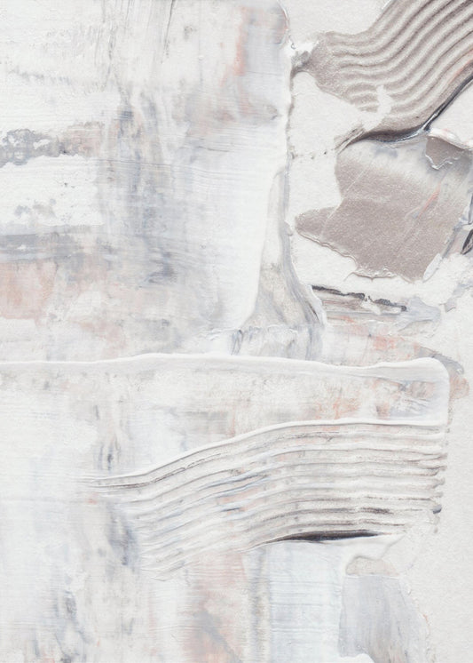 Textured Brushstrokes and Layered Neutral Tones | Poster